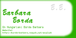 barbara borda business card